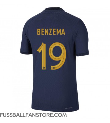 Frankreich Karim Benzema #19 Replik Heimtrikot WM 2022 Kurzarm